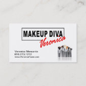 Makeup Diva voor het Visitekaartje van Makeup Arti (Achterkant)