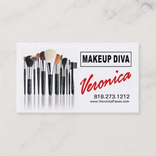 Makeup Diva voor het Visitekaartje van Makeup Arti (Voorkant)