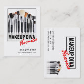 Makeup Diva voor het Visitekaartje van Makeup Arti (Voorkant / Achterkant)