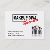 Makeup Diva voor het Visitekaartje van Makeup Arti (Achterkant)