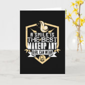 Makeup - een glimlach is de beste make-up kaart (Gele Bloem)