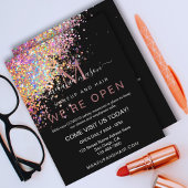 Makeup Elegant Holographic Roos Gold Glitter Black Flyer