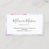Makeup Elegant Pastel Alcohol Ink Glitter Modern Visitekaartje (Achterkant)
