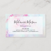 Makeup Elegant Pastel Alcohol Ink Trendy Modern Visitekaartje (Achterkant)