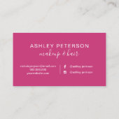 Makeup elegant typografie roze roze roos goud glit visitekaartje (Achterkant)