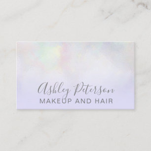 Makeup elegante typografie lavender parelaar nacre visitekaartje