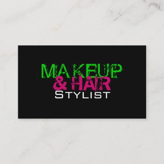 MAKEUP EN HAARSTYLIST VISITEKAARTJE (Voorkant)