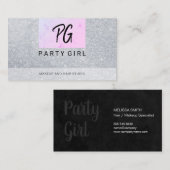 Makeup en Hair/Faux Glitter Visitekaartje (Voorkant / Achterkant)