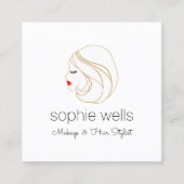 Makeup en Hair Stylist, Lash Girl Vierkante Visitekaartje (Voorkant)