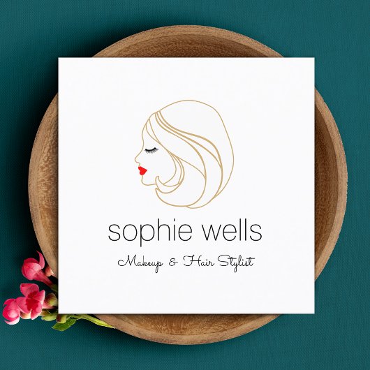 Makeup en Hair Stylist, Lash Girl Vierkante Visitekaartje