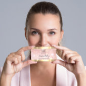 Makeup Esthetician Lash Nails QRCode Logo Roos Visitekaartje