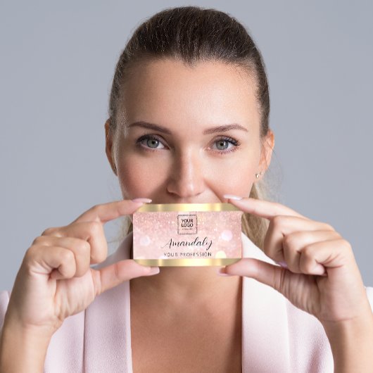 Makeup Esthetician Lash Nails QRCode Logo Roos Visitekaartje