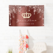 Makeup Event Planner Glitter Roos Crown Brown Bus Spandoek (Insitu)