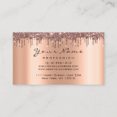 Makeup Event Planner Glitter Roos Crown Copper Visitekaartje (Achterkant)