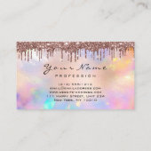 Makeup Event Planner Gold Crown Holograwn Crown Visitekaartje (Achterkant)
