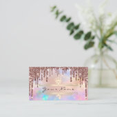 Makeup Event Planner Gold Crown Holograwn Crown Visitekaartje (Staand voorkant)