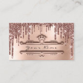 Makeup Event Planner Roos Crown Glitter Drivers Visitekaartje (Voorkant)