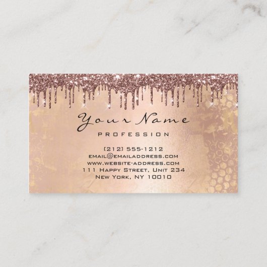 Makeup Event Planner Roos Gold Drids Crown Visitekaartje (Achterkant)