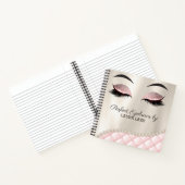 Makeup Eye Lash Brow Tufted Pearls Notebook Notitieboek (Binnen)