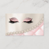 Makeup Eye Lash Lashes Pearls Pink Visitekaartje (Voorkant)