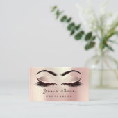 Makeup Eye Lash Pearls Blush Roos Appointment Card Afsprakenkaartje (Staand voorkant)