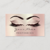 Makeup Eye Lash Pearls Blush Roos Appointment Card Afsprakenkaartje (Voorkant)