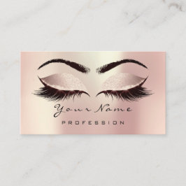 Makeup Eye Lash Pearls Blush Roos Appointment Card Afsprakenkaartje