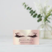 Makeup Eye Lashes Roze Blush Roos Appointcard Afsprakenkaartje (Staand voorkant)