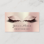 Makeup Eye Lashes Roze Blush Roos Appointcard Afsprakenkaartje (Voorkant)