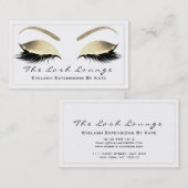 Makeup Eyebrow Beauty Lashes Glitter Gold White1 Visitekaartje (Voorkant / Achterkant)