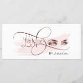 Makeup Eyebrow Eye Lash Roos Gold Gift Certificate Menu (Achterkant)