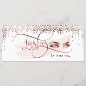 Makeup Eyebrow Eye Lash Roos Gold Gift Certificate Menu (Achterkant)