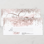 Makeup Eyebrow Eye Lash Roos Gold Gift Certificate Menu (Voorkant / Achterkant)