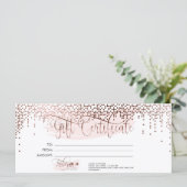 Makeup Eyebrow Eye Lash Roos Gold Gift Certificate Menu (Staand voorkant)