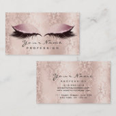 Makeup Eyebrow Eye Lashes Damask Glitter SPA Roze Visitekaartje (Voorkant / Achterkant)
