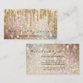 Makeup Eyebrow Eyelash Glitter Drift Gold Sparkly Visitekaartje (Voorkant / Achterkant)