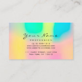 Makeup Eyebrow Eyelashes Glitter Bright Holografi Visitekaartje (Achterkant)