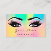 Makeup Eyebrow Eyelashes Glitter Bright Holografi Visitekaartje (Voorkant)