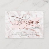 Makeup Eyebrow Eyes Lashes Aftercare card Marble Aanbevelingskaartje (Voorkant)