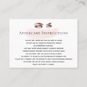 Makeup Eyebrow Eyes Lashes Aftercare card Marble Aanbevelingskaartje (Achterkant)