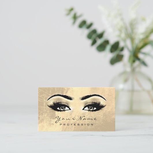 Makeup Eyebrow Eyes Lashes Appointment Card Brows Afsprakenkaartje (Staand voorkant)