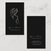 Makeup Eyebrow Eyes Lashes Black Logo Grey Glam Visitekaartje (Voorkant / Achterkant)