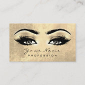 Makeup Eyebrow Eyes Lashes Browns Gold Visitekaartje (Voorkant)