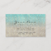 Makeup Eyebrow Eyes Lashes Glitter Blue Gold Ivory Visitekaartje (Achterkant)