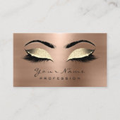 Makeup Eyebrow Eyes Lashes Glitter Gold Chocolade Visitekaartje (Voorkant)