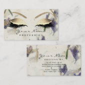 Makeup Eyebrow Eyes Lashes Glitter Gold Paars Visitekaartje (Voorkant / Achterkant)