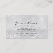 Makeup Eyebrow Eyes Lashes Glitter Gray Silver2 Visitekaartje (Achterkant)