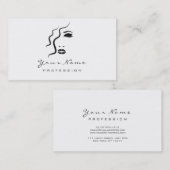 Makeup Eyebrow Eyes Lashes Glitter Hair Logo White Visitekaartje (Voorkant / Achterkant)