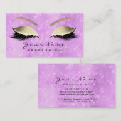 Makeup Eyebrow Eyes Lashes Glitter Lavanda Gold Visitekaartje (Voorkant / Achterkant)