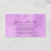 Makeup Eyebrow Eyes Lashes Glitter Lavanda Gold Visitekaartje (Achterkant)